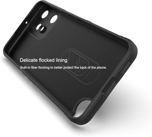 Image of ShieldTech AirGuard Series Back Cover Case for CMF Phone 2 Pro | Microfiber Lining | Airbag Cushion Drop Protection | Shockproof Silicone Back Cover Case | Anti Slip Grip - Black for CMF Phone 2 Pro