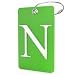 Luggage Tag Initial – Fully Bendable Tag w/ Stainless Steel Loop (Letter N)