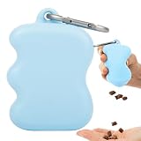 Springer Dog Treat Pouch for Effort-Free Squeeze Dispensing - Easy-Fill, Food-Grade Silicone Treat Pouches for Pet Training - Includes Carabiner-Sky Blue