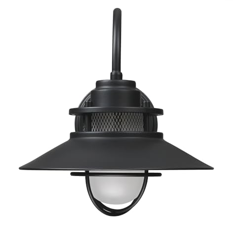 Image of Outdoor Gooseneck Barn Light Fixture with Cage - Exterior Wall Sconce Farmhouse Gooseneck Light Outdoor Porch Sconce for Garage Coastal Lantern for Outside