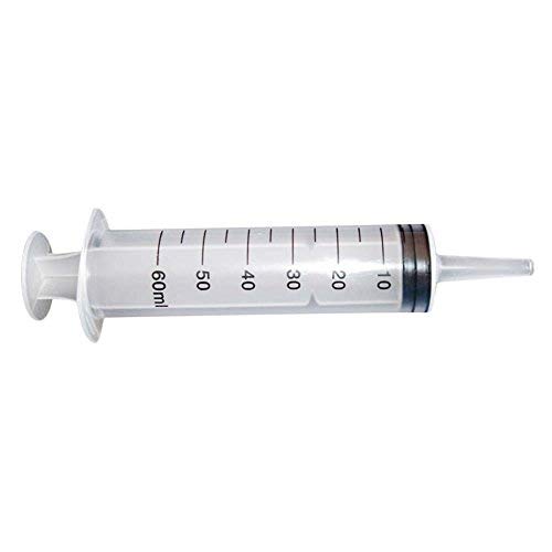DAYNECETY Plastic Syringe Reusable Syringe Tool Hydroponic Nutrients Additives Nutrient Measuring Syringe 60ml/100ml/150ML/200ml (60ml)