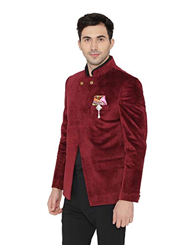 Image of WINTAGE Men's Velvet Grandad Collar Blazer