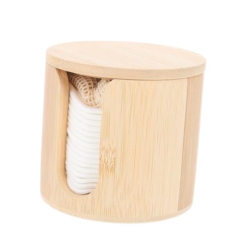 LIFKOME Almohadillas de Algodón Reutilizables Redondas para Maquillaje Suaves y Cómodas con Estuche de Bambú para Limpieza Facial Diaria y Uso Salones