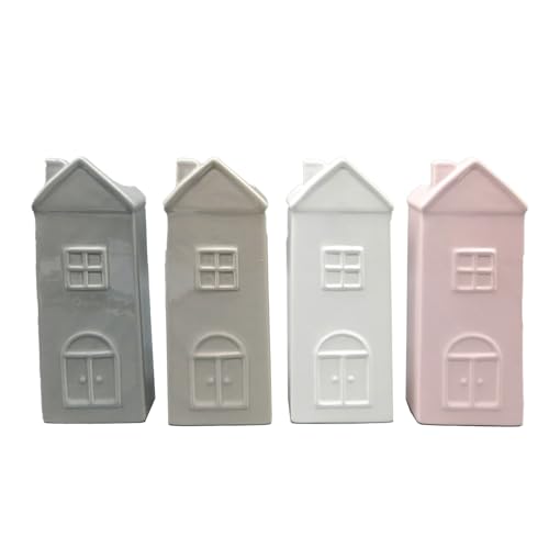 Set 4 Umidificatore Termosifoni Riscaldamento Contenitore Evaporatore d'Acqua Stanza Con Gancio Flessibile Mod. Casetta