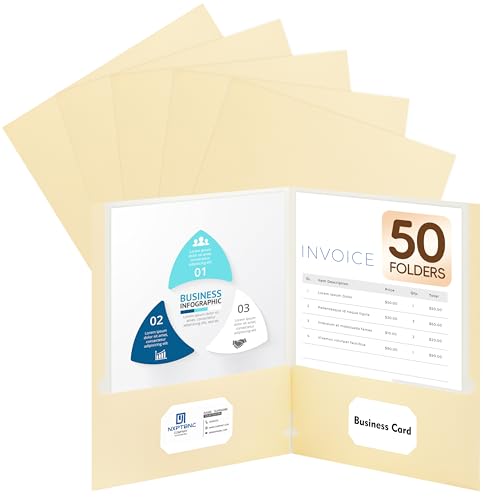 Dossiers papier avec poches beige format lettre chemise de présentation