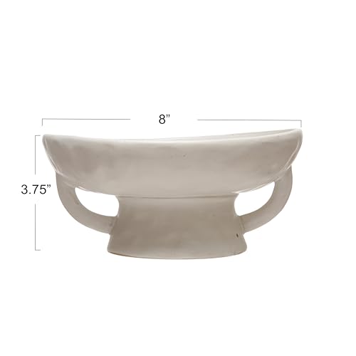 Creative Co-Op Stoneware Bowl w Reactive Glaze, White by Creative Co-Op - Image 2