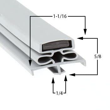 Detailed dimensions of the gasket profile from another angle