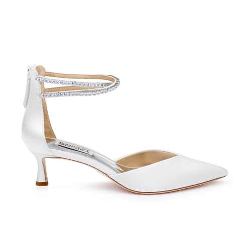 Image of Badgley Mischka Women's Lilibeth Dual-Strapped Kitten Heels