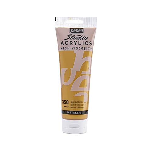 Pébéo - Acrylique Fine Studio Acrylics - Peinture Acrylique Or - Or Riche - 250 ml 169-350