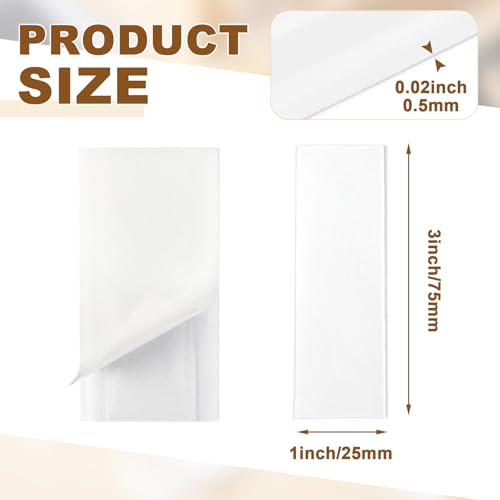 Image of Dianelhall 500pcs 2.95 inch X0.98 inch Balloons Adhesive Strip, 0.02in Thick, Clear Double Sided Balloons Tape Pad Sticker for Temporary Fixing Birthday Party Decor