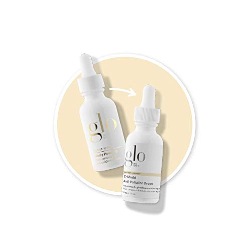 Glo Skin Beauty C-Shield Anti-Pollution Drops - Face Serum With 15% Vitamin C, Offers Advanced Anti-Pollutant & Blue Light Protection for Improved Complexion Clarity and Renewed Radiance (1 Fl Oz)