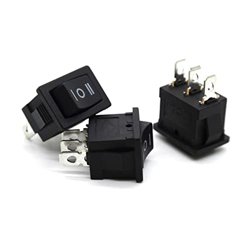Interrupteur à bascule KCD1 mini 3 broches marche arrêt marche 21x15mm noir - 7