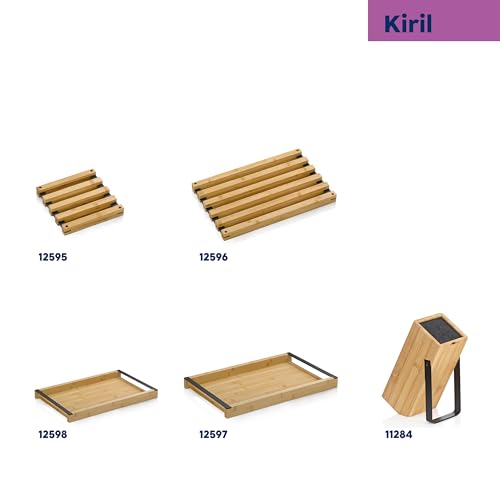Soporte para cuchillos de madera de bambú universal kela KIRIL negro 7