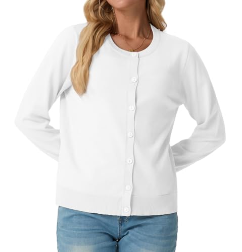 Image of GRECERELLE Cardigan Sweaters for Women Lightweight 2026 Fall Outfits | Year-Round Basic Layering Essential Cardigans, Long Sleeve Soft Ribbed Knit Button Down Shrugs, Business Casual Clothes