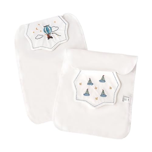 Vdaxvme 2Pcs Backrest Towel Cotton Kindergarten Baby Back Pads 0-8T Kids Sweat-Absorbent Backrest Towel