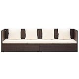 korbsofas günstig 【Wunderschöner Wicker-Stil】: Dieses Gartenmöbelset verfügt über dunkelbraunes PE-Rattan mit hellbraunen Kissen, das sich perfekt für Ihre Terrasse, Ihren Garten, Ihren Garten, Ihren Pool und andere Innen- und Außenbereiche eignet. Dieses moderne Schnittsofa für den Außenbereich bietet ausreichend Platz zum Sitzen 4-6 Freunde bequem mit einem Tisch für Essen und Getränke.