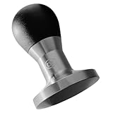 Rattleware Stainless Steel Round Tamper - Premium Ergonomic Grip, Perfect for Espresso Machines, Consistent Grounds Packing & Durable Design (Long - 57mm Dia)
