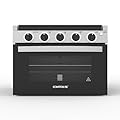 CONTOURE RV 3-Burner Drop-In Gas Range 17" | Black with Stainless Steel Accents | Stylish LED Knobs | Easy-Clean Oven | Propane-Powered | CSA Certified | GR-17BTC