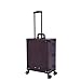 Produktbild KINYNE Trolley Kosmetikkoffer Make-Up Case Rollendes Studio Etui Mit LED-Licht/Mirror Cosmetic Box Portable Organizer Mit Bluetooth-Sound,Brown