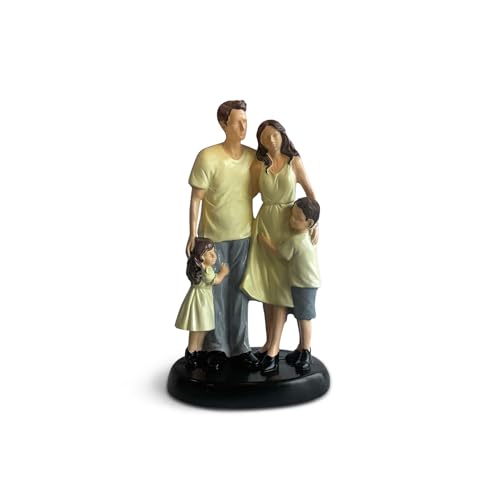Image of ExclusiveLane 'Family Embrace' Resin Decorative Showpiece for Living Room (Hand-Crafted, 22.8 cm) Home Decoration Items for Living Room Showpieces for Home Decor Return Gifts for Housewarming