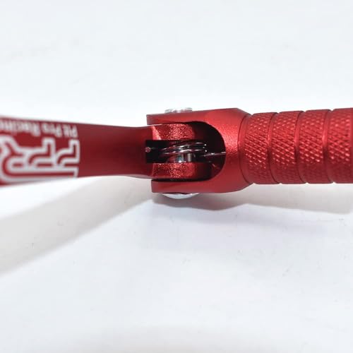 Image of CNC Aluminum Gear Shifter Lever, Foldable Gear Shift Lever Fit for 50cc 110cc 250cc CRF50 XR50 XR CRF Dirt Pit Monkey Bike Motorcycle ATV Quad Accessory Red Red
