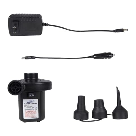Electric Air Pump with 3 Nozzles,110V AC/12V DC,0.4 PSI (2800 Pa),Quick-Fill Perfect Inflator/Deflator Pumps for Swimming Ring, Air mattresses,Boats Cover
