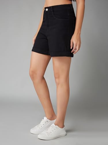 Image of Dolce Crudo Women's Regular High Rise Stretchable Denim Shorts