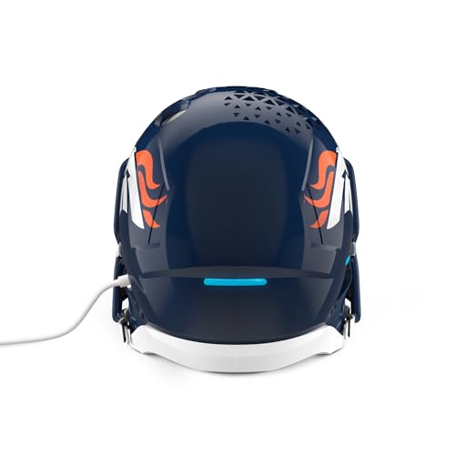 Image of NFL Echo Dot Bundle: Includes Echo Dot | Glacier White and Limited-Edition NFL Helmet Stand | Denver Broncos