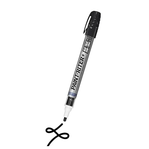 Markal 97303 - Paint- Riter+ Heat Treat -Fast-Drying Liquid Paint Marker for High-Temperature Resistance- Can Withstand Temperature of up to 2,200 °F (1,204°C) Black Color