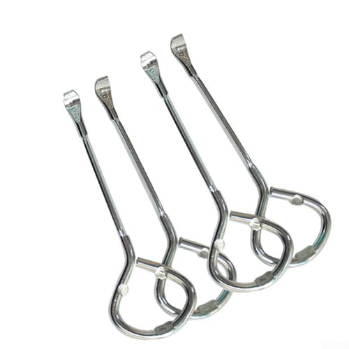 Ouvre-boîte multifonction et décapsuleur pour usage domestique, couvercle de seau et outil d'ouverture d'écran, 11,2 x 3,7 cm, argenté, 2 ou 4 pièces (4 pièces)