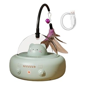 Generisch interaktives Katzenspielzeug mit Feder und Bewegung