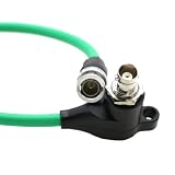 ZBLZGP SDI Protector Surge Overvoltage Circuit Protection Cable for RED Komodom ARRI Camera Elbow BNC Male to Female (Black) (Straight BNC, Green, 30cm)