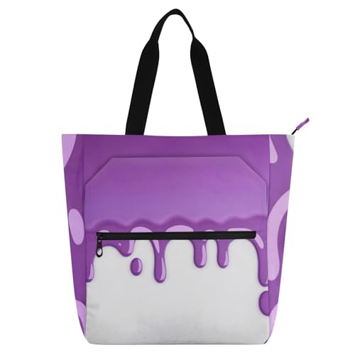 Bolsa de mano estilo goteo graffiti con compartimentos para uso escolar