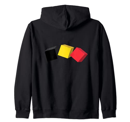 Flag Belgium Zip Hoodie, Black, S
