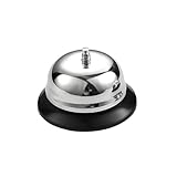 Excellent matériau : la cloche de table est fabriquée en acier inoxydable et en acier au magnésium, avec une surface lisse et translucide, une base noire, un aspect simple et beau, solide et durable.