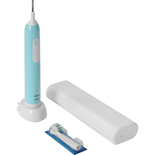 Oral-B Cepillo de dientes eléctrico recargable Pro Series 1 azul con 1 cabezal de repuesto + 1 funda de viaje. 1 cepillo de dientes