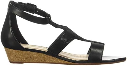 Clarks Women's Abigail Lily Wedge Sandal, black leather/suede, 5.5 M US | Image 5
