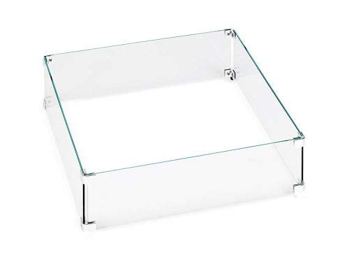 AZ Patio Heaters AWS-SQ22 Square Glass Wind Screen for Fire Pits