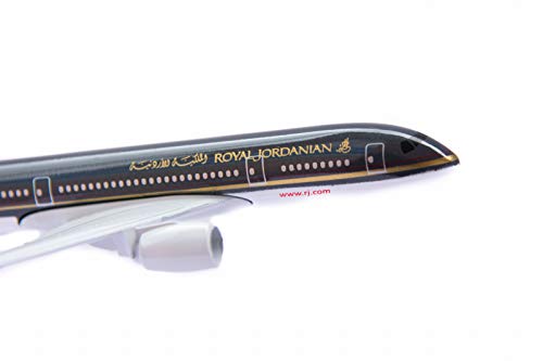 Toytle Royal Jordanian Boeing 787 Dream Liner 16 Cm Diecast Alloy Metal Aircraft Model, Multicolor
