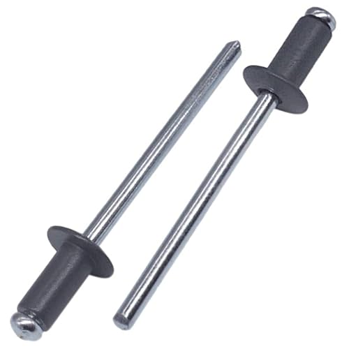 SKIR'CO Lot de 10 rivets aveugles peints 4 x 8 mm en aluminium DIN 7337 Tête bombée Mandrin en acier Rivets pop (gris anthracite RAL 7016)