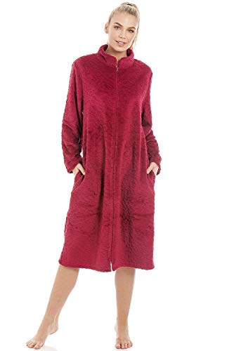 Preisvergleich Produktbild CAMILLE Womens Zip Housecoats 46 / 48 Embossed Red