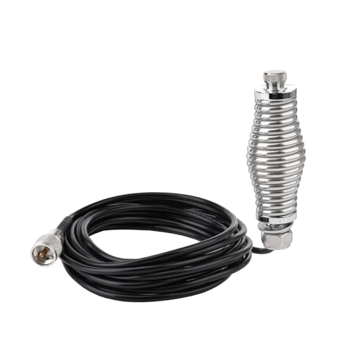 Soporte de resorte de antena ultra resistente Bingfu con cable coaxial RG58 SO239 PL259