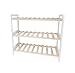 thesecrethome.es - Estantería Zapatero de Madera - Estantería Multiusos con Baldas - Organizador para Entrada, Pasillo, Baño - Alto. 50 cm x Largo. 55 cm x Profundo. 25 cm (3 Baldas - Blanco/Natural)