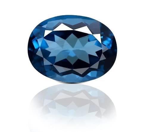 Pierre Neela Pukhraj naturelle de 5,50 carats avec monture fine en argent sterling