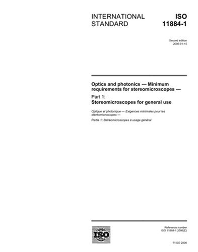 ISO 11884-1:2006, Optics and photonics - Minimum requirements for ...