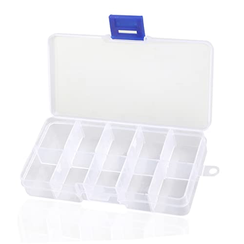 POPETPOP Scatola Smistamento Trasparente Scomparti Regolabili in Plastica Durevole Organizer Gioielli e Piccoli Oggetti con Divisori Rimovibili per Orecchini e Perline