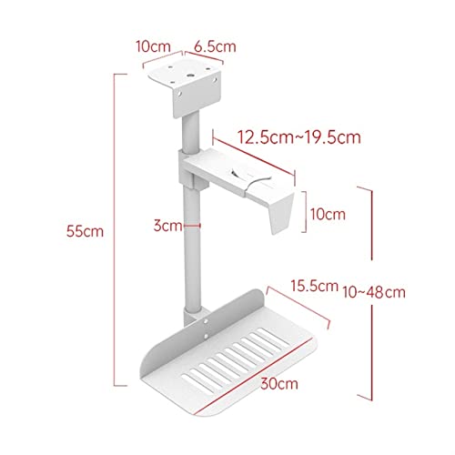 Soporte para CPU con montaje bajo escritorio - Soporte ajustable universal para gabinete de PC con giro 360° miniatura 2
