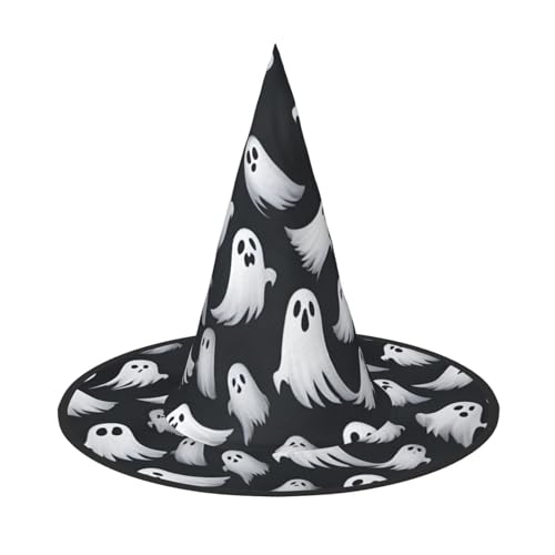 Chapeaux de sorcière Halloween à suspendre déco maison motif fantôme
