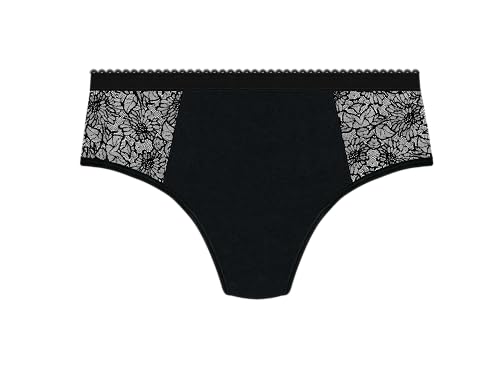 DIM Slip Mutandine mestruali in Pizzo x1 Donna, Nero, S