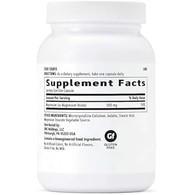 GNC Magnesium 500mg, 120 Capsules, Supports Calcium Absorption and Strong Teeth and Bones